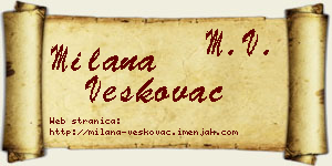 Milana Veškovac vizit kartica
